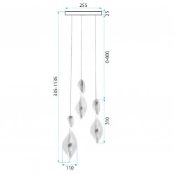 LAMPA WISZĄCA LED G028-3CP ZŁOTY