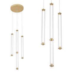 LAMPA WISZĄCA LED G024-4CPR ZŁOTA