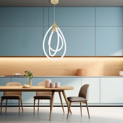 LAMPA WISZĄCA LED G018-CP ZŁOTA