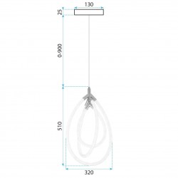 LAMPA WISZĄCA LED G018-CP ZŁOTA
