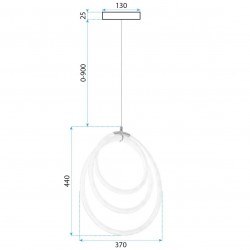 LAMPA WISZĄCA LED G016-CP ZŁOTA