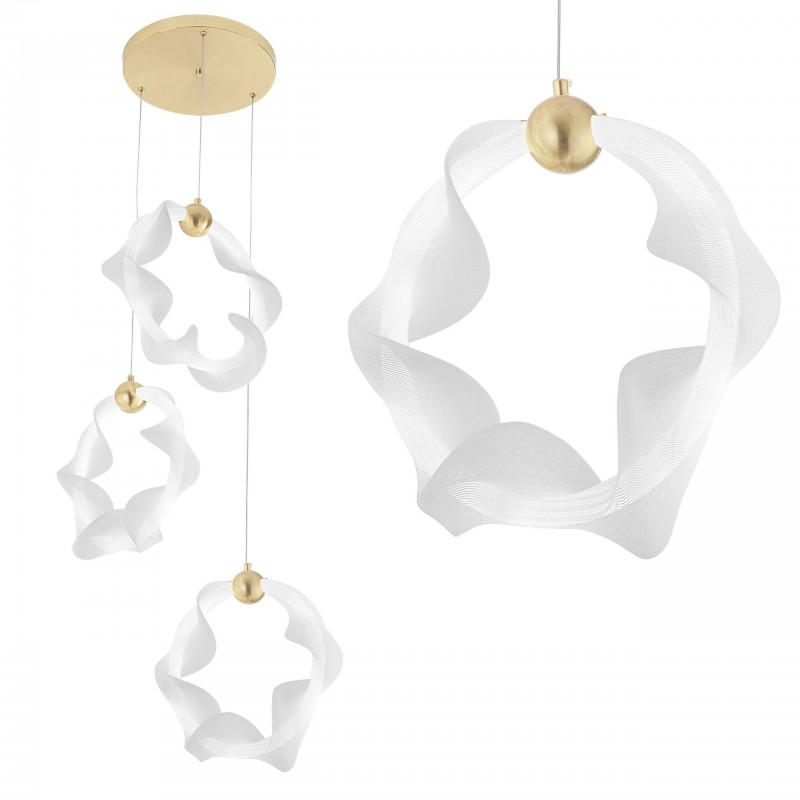 LAMPA WISZĄCA LED G012-3CPR ZŁOTA