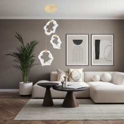 LAMPA WISZĄCA LED G012-3CPR ZŁOTA