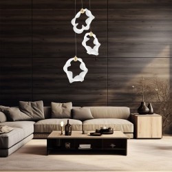 LAMPA WISZĄCA LED G012-3CPR ZŁOTA