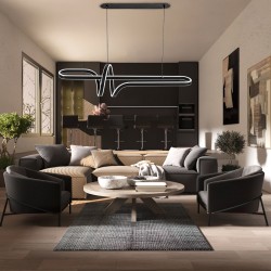 LAMPA WISZĄCA LED G038-CP CZARNA