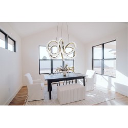 LAMPA WISZĄCA LED G037-CP ZŁOTA