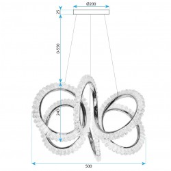 LAMPA WISZĄCA LED G037-CP ZŁOTA