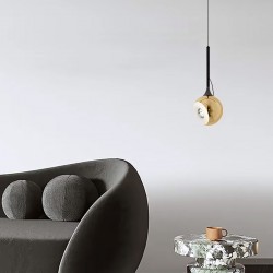 LAMPA SUFITOWA WISZĄCA LED G086-1CP Złota