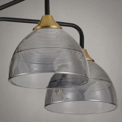 LAMPA SUFITOWA WISZĄCA G085-5C Czarna Lustrzana