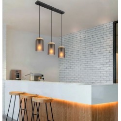 LAMPA SUFITOWA WISZĄCA APP1812-3CP Frosted Grey