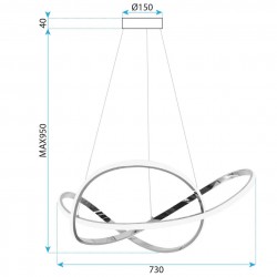 LAMPA WISZĄCA LED G078-1CP ZŁOTA