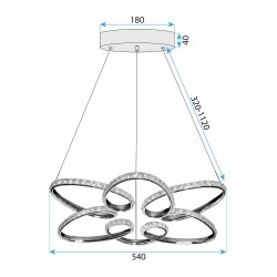 LAMPA WISZĄCA LED G001-CP ZŁOTA