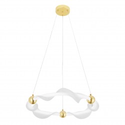 LAMPA WISZĄCA LED G010-CP BIAŁY/ZŁOTY