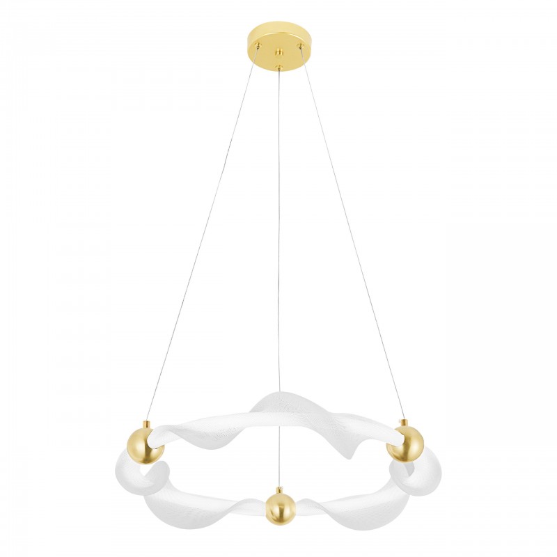 LAMPA WISZĄCA LED G010-CP BIAŁY/ZŁOTY