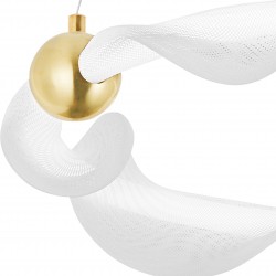 LAMPA WISZĄCA LED G010-CP BIAŁY/ZŁOTY