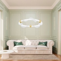 LAMPA WISZĄCA LED G010-CP BIAŁY/ZŁOTY