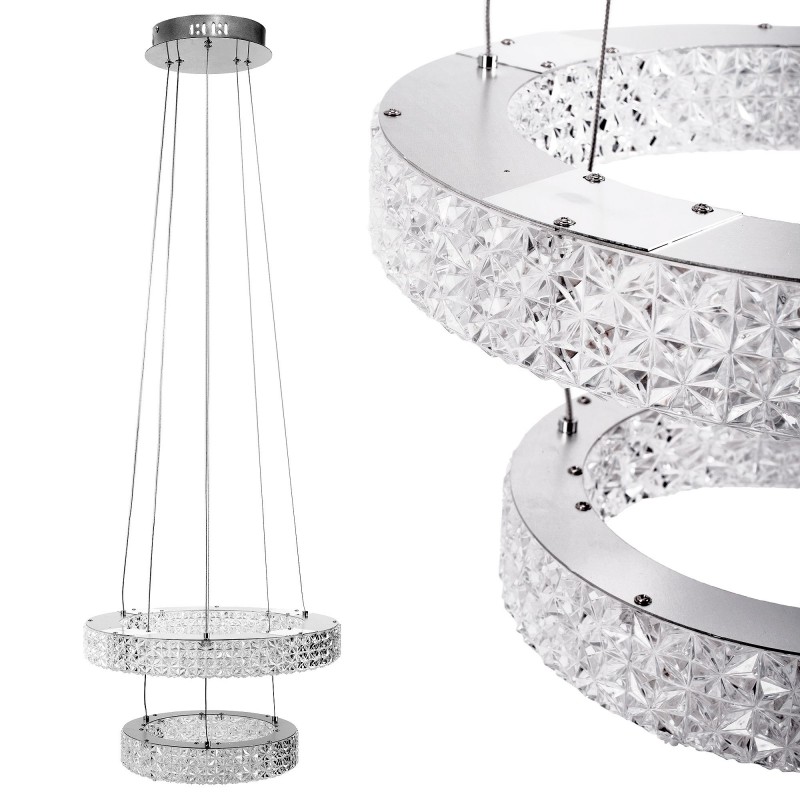 LAMPA WISZĄCA LED KRYSZTAŁOWA MS006-CP Chrom