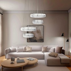 LAMPA WISZĄCA LED KRYSZTAŁOWA MS006-CP Chrom