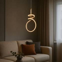LAMPA WISZĄCA LED G071-CP ZŁOTA