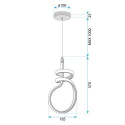 LAMPA WISZĄCA LED G071-CP ZŁOTA