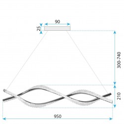 LAMPA WISZĄCA LED G033-CP ZŁOTA