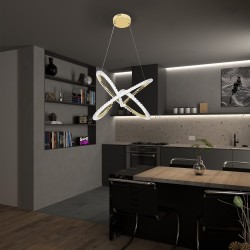 LAMPA WISZĄCA LED G035-CP ZŁOTA