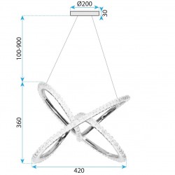 LAMPA WISZĄCA LED G035-CP ZŁOTA