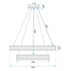 LAMPA WISZĄCA LED G046-2CP CHROME
