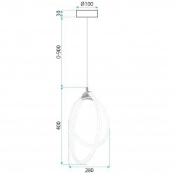 LAMPA WISZĄCA LED G019-CP ZŁOTA