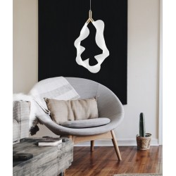 LAMPA WISZĄCA LED G013-1CP BIAŁY/ZŁOTY