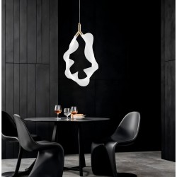 LAMPA WISZĄCA LED G013-1CP BIAŁY/ZŁOTY