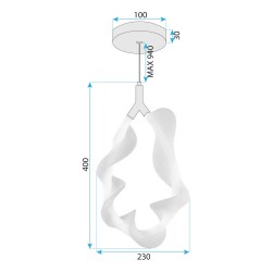 LAMPA WISZĄCA LED G013-1CP BIAŁY/ZŁOTY