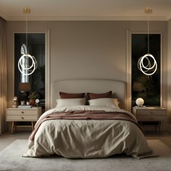 LAMPA WISZĄCA LED G021-CP Złota