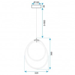 LAMPA WISZĄCA LED G021-CP Złota