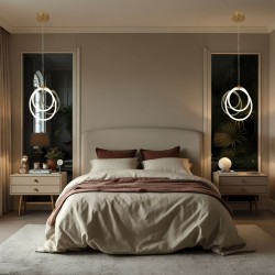 LAMPA WISZĄCA LED G021-CP Złota