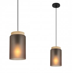 LAMPA SUFITOWA WISZĄCA APP1810-1CP Frosted Grey