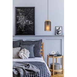 LAMPA SUFITOWA WISZĄCA APP1810-1CP Frosted Grey