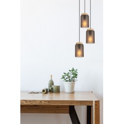 LAMPA SUFITOWA WISZĄCA APP1811-3CPR Frosted Grey