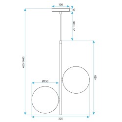 LAMPA SUFITOWA WISZĄCA Gold G118-2CP