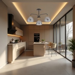 LAMPA SUFITOWA WISZĄCA G084-3C BLACK GREY