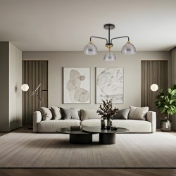 LAMPA SUFITOWA WISZĄCA G084-3C BLACK GREY