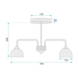 LAMPA SUFITOWA WISZĄCA G084-3C BLACK GREY