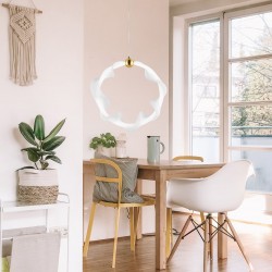 LAMPA WISZĄCA LED G014-1CP BIAŁY/ZŁOTY