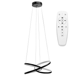 LAMPA SUFITOWA WISZĄCA LED  G006-CP Czarna + PILOT