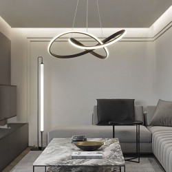 LAMPA SUFITOWA WISZĄCA LED  G006-CP Czarna + PILOT