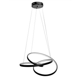 LAMPA SUFITOWA WISZĄCA LED  G006-CP Czarna + PILOT