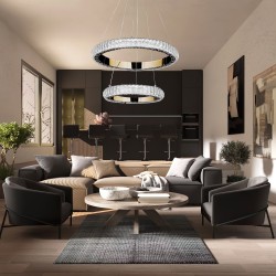 LAMPA WISZĄCA LED G043-2CP ZŁOTA