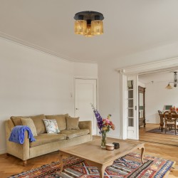 LAMPA SUFITOWA WISZĄCA APP1819-3CPR BLACK