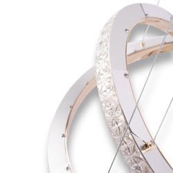 LAMPA WISZĄCA LED MS011-CP Różowe Złoto 59cm