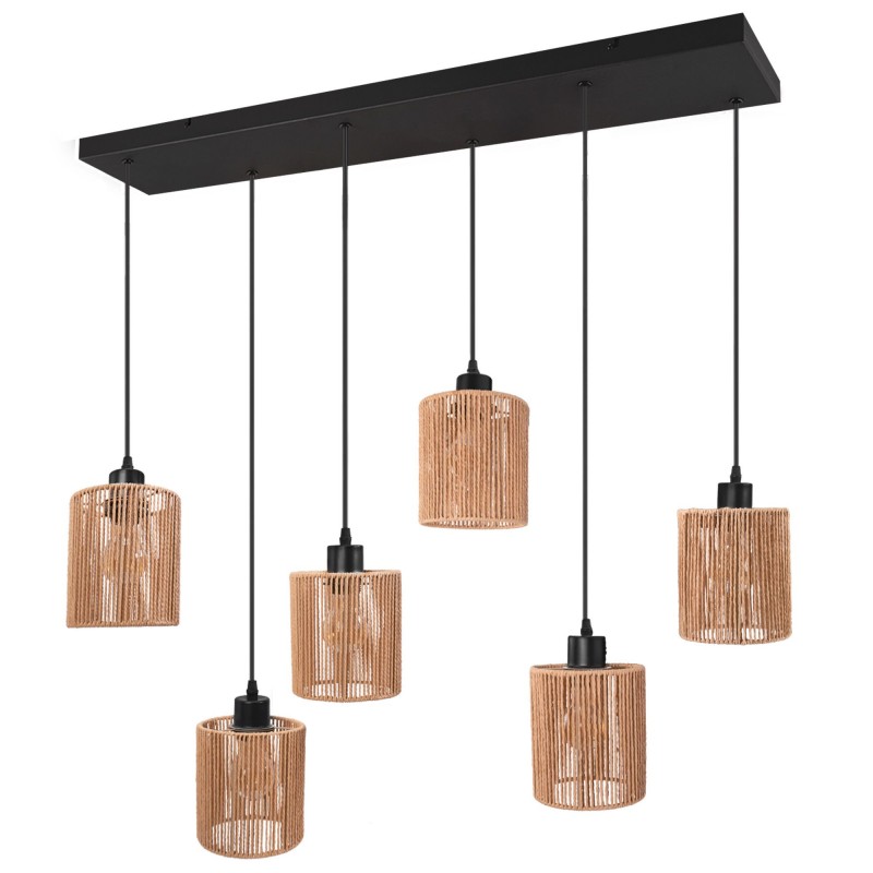 LAMPA SUFITOWA WISZĄCA APP1822-6CP NATURE BLACK
